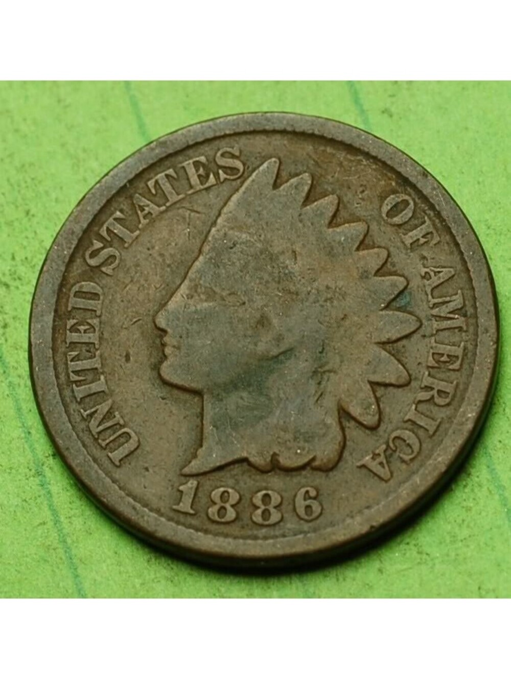 W952 1886 🔥🔥TYPE 2🔥🔥 Indian Head Cent Penny 1c - Check Out Our Store